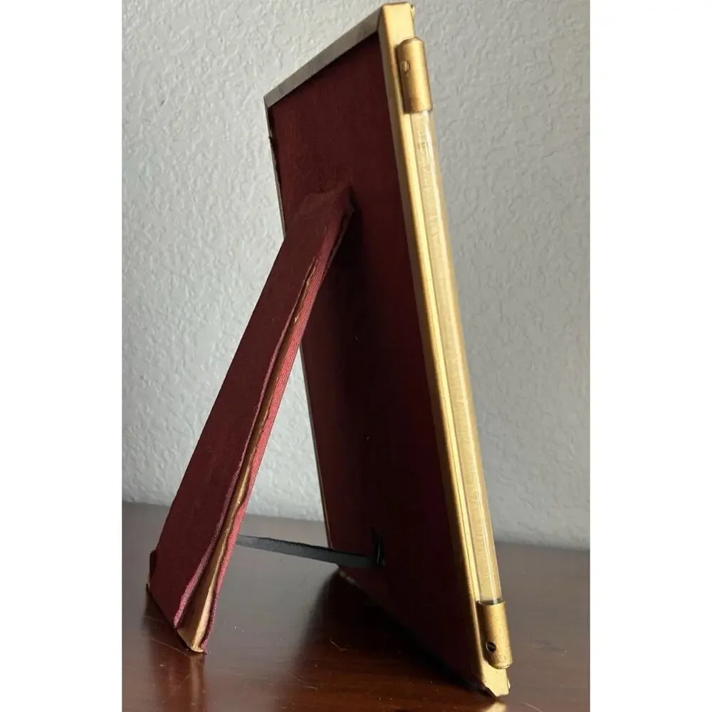 VtG Matson Hollywood Regency Gold Tone Lucite Side Column Picture Frame Art Deco